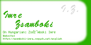 imre zsamboki business card
